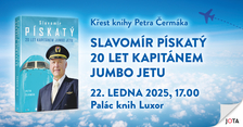 Křest knihy Slavomír Pískatý - 20 let kapitánem Jumbo Jetu v Praze v Paláci knih LUXOR na Václavském náměstí